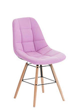 CLP Sedia Pranzo Tammy In Similpelle I Sedia Design Telaio Legno Di Faggio Design Scandinavo I Sedia Moderna Imbotttita, Colore:rosa