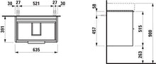 Laufen Base per mobiletto Val Vanity, 2 cassetti, per lavabo 810284, colorazione: Multicolore - H4023121109991