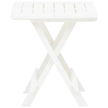 Qnotici Tavolo da Giardino Pieghevole in plastica, Tavolo da Giardino per Il Tempo Libero all'aperto, Tavolo da Giardino per riunioni di Famiglia 45 x 43 x 50 cm  Bianco