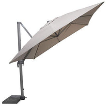 giordano shop Ombrellone da Giardino Decentrato 3x3m in Alluminio Alba Grigio
