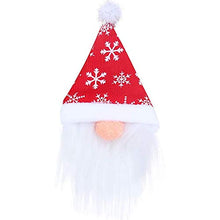QiChan 6 Pezzi Coperchio Decorativo per Bottiglia di Vino di Natale, Adorabili gnomi di Natale Coperchio per Bottiglia di Vino, Sacchetti per Bottiglie di Cappello di Babbo Natale (Rosso e Grigio)