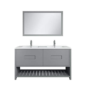 Badplaats B.V. Mobili da Bagno Nile 150 cm Grau - Armadio mobiletto lavabo Mobili Armadietto