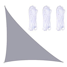 Vela Ombreggiante Grey Triangle Shade Sale Impermeabile con D-Ring di Alluminio, 95% Anti-UV, Resistente E Resistente alla Lacrime, più Dimensioni(Size:3X4X5m/10X13X16ft)