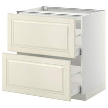 MAXIMERA/METOD base cabina f piano cottura/2 frontali/2 cassetti 80x61.8x88 cm bianco/Bodbyn bianco sporco