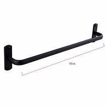 MBYW Portasciugamani Moderno Portasciugamani Elegante per Il Portasciugamani da Bagno in Metallo Nero con portasalviette Singolo in Alluminio Portasalviette Europeo con pendaglio da 40 cm