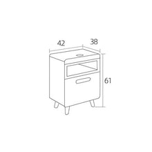 Comodino Moderno Semplice, Mini Armadio in Stile Nordico Armadietto di stoccaggio Spaziale Divano di stoccaggio Laterale Armadio carico 300 kg-61x38x42 cm FANJIANI