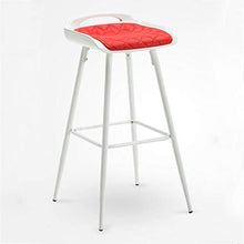 LXYPLM Sgabello Sedie Bar Barstools Ferro battuto Il Tempo Libero Bar Sedie Sedile, Pub Cafe Pelle contatore Semplice Creativo Faux sgabelli Alti Arredo Bar Cucina (Color : Red)
