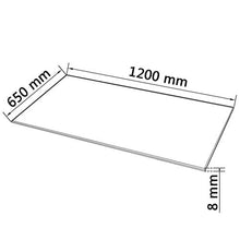 Superficie Tavolo in Vetro Temperato, Piano Tavolo Rettangolare in Vetro Moderno per caffè, pranzo (1200x650mm)