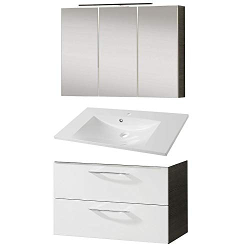 Fackelmann Set di mobili da Bagno vadea Mobiletto da Bagno/lavabo/Specchio