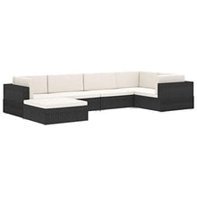 vidaXL Poltrona Modulare ad Angolo 1 pz con Cuscini Foderati Lavabili Leggera Elegante Arredi Esterno Divano in Polyrattan Marrone Telaio Acciaio