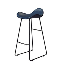 Sgabello Da Bar Bar moderno Sgabello da bar sedia imbottita Sgabello Alto, sede blu dell'unità di elaborazione con base metallica Bar Stool for la cucina, bistrot, caffè, pub Max.carico 200kg