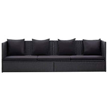 vidaXL Divano da Giardino con Cuscini Sofa con Cuscini Salotto Salottino Arredo Esterno Mobili da Giardino Sedile per Patio Grigio in Polyrattan
