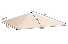 QUICK STAR Tetto di ricambio per gazebo da giardino, 250 g, 3 x 3 m, sabbia anticata, rivestimento di ricambio