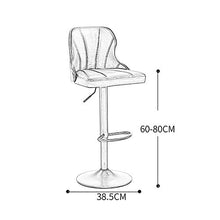 Sgabelli da bar regolabili, sedie girevoli da bar con schienale, altezza del bancone della cucina da pub, per la cucina, bancone della colazione, pub, caffetteria con poggiapiedi ( Color : Black )