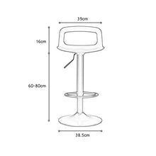 Zfggd sgabello da bar, Sedia da Casa, Sedia Schienale for Casa, Sgabello Alto (60-80cm) (Color : White, Size : 41cm)