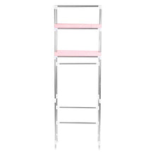 Scaffale per WC con 3 ripiani, in acciaio inox, con 2 ripiani fino a 10 kg, 53 x 28 x 166 cm