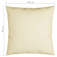 Buyounger Cuscini Decorativi 4 pz Crema 60x60 cm in Tessuto