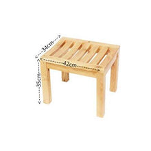 AJH Sgabello da Bagno Sgabello in Legno Ispessimento in Legno di Cedro Panca per Adulti Sgabello da toelettatura Sgabello Quadrato Sgabello da Bagno Sgabello da Doccia imperme