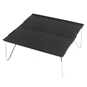 LZL Tavolo Pieghevole da Esterno Tavolo in Alluminio Mini Camping Barbecue Tavolo da Barbecue può Essere succhiata tavolino da caffè Portatile (Color : Black)