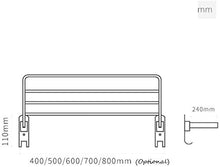 YONGYONGCHONG Stendibiancheria pieghevole in acciaio inox 304, portasciugamani da parete per il bagno, supporto a parete a torre gancio anello, 40 cm