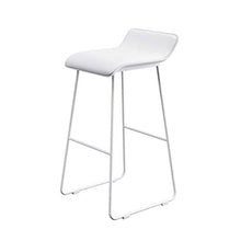GYPPG Seggioloni per Ufficio dal Design Moderno - Sgabello Alto Bar Base in Metallo con Schienale Basso - Seduta in Ecopelle