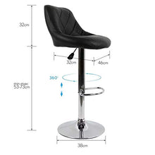 HQLCX 2Pcs Sgabelli da Bar Sgabelli per Il Tempo Libero Sedie Girevoli in Altezza Sedia da Cucina Pneumatica Regolabile,Bianca
