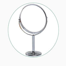 Specchio Specchi per vanità da Bagno Tavolo Girevole a Due Lati con ingrandimento 2X, Trucco in Altezza da 4-6 Pollici (Size : Oval)