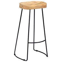 `2 Pezzi Gavin Sgabelli da Bar Cucina Pub Sgabelli da Bar in Legno Set in Legno massello di Mango 45x40x78 cmbarbar