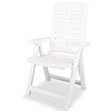 FAMIROSA Sedie Reclinabili da Giardino 2 pz in Plastica Bianca-3895