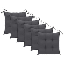 vidaXL Sedie da Giardino Pieghevoli 6 pz con Cuscini Massello Acacia