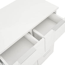 vidaXL Credenza con Finitura Lucida Pratica Raffinata Moderna Accattivante Spaziosa Durevole Funzionale Madia Buffet Vetrina Bianca in Truciolato