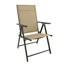 MaxxGarden Set di 2 sedie pieghevoli da giardino, da campeggio, da giardino, terrazza, balcone, sedia pieghevole in alluminio e plastica, beige