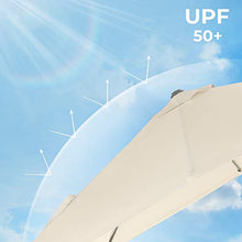 SONGMICS Ombrellone da Giardino Quadrato 3 x 3 m, Ombrellone Decentrato con UPF 50+, Rotazione a 360°, Inclinazione Regolabile, Manovella per Apertura e Chiusura, con Base, Beige GPU039M01