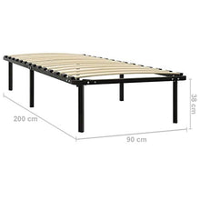 SKM Giroletto Nero in Metallo 90x200 cm (13.4kg)