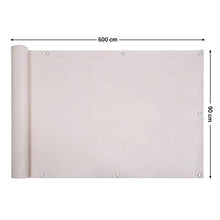 SONGMICS Frangivista per Recinzione di Giardino, 6 x 0,9 m, Paravista per Privacy in PVC Senza Viti, per Balcone Terrazzo Piscina, Color Crema GBC90JIV