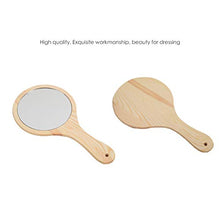 Jackallo - Specchio a mano in legno, specchi di trucco da donna, specchi di maniglia sospesi, vintage, per soggiorno