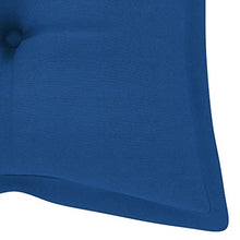 vidaXL Panca da Giardino con Cuscino Blu 240 cm in Massello di Teak