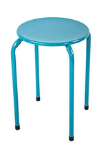 AVANTI TRENDSTORE - Sammy - Sgabello impilabile in Metallo, Disponibile in 2 Diversi Colori, ca. 30x45x30 cm (Blu)