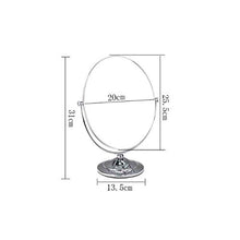 WWEIWU Pulito e Luminoso Doppio Specchio Ovale Desktop Makeup Mirror Beauty Vanity Mirror Specchio HD Principessa Grande Specchio ellittico Specchio a 360 Gradi
