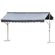 Outsunny Tenda da Sole a Caduta Autoportante, Apertura con Manovella e Inclinazione Regolabile, 295x294cm, Grigio