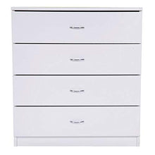 SUNTAOWAN Legno Semplice Comodo da 4 cassetti da 4 cassetti Dresser Bianco Deposito Armadio Soggiorno Camera da Letto Mobili