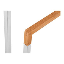 Uniprodo Porta Asciugamani da Terra Piantana Portasciugamano Uni_Stand_04 (3 Barre, Mobile, 2 kg, Argento/Legno, Cromo, bambù)