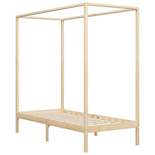 FAMIROSA Giroletto con Baldacchino 2 Cassetti in Legno di Pino 90x200 cm-0345