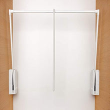 Servetto Appendiabito saliscendi BIANCO per armadio originale cm 77-120