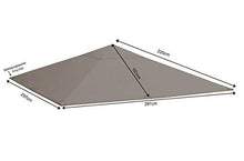 QUICK STAR Tetto di Ricambio per Gazebo da Giardino, 3 x 3 m, Colore Grigio