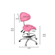 SXRDZ Scopare del salone di massaggio Sedia con schienale regolabile girevole idraulico a gas di sollevamento ergonomico Sgabello for saloni manicure tatuaggio di terapia di massaggio di bellezza salo