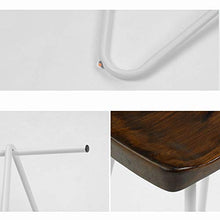 WFF Sedia da ufficio Sgabelli da bar Semplicità moderna Sedia da cucina Mobili da bar cornice metallica Sedile in legno massello Design ergonomico Sgabello alto Peso del cuscinetto 150 kg 74 cm di alt
