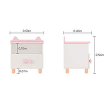 LICHUAN - Comodino per bambini, con 1 cassetti, colore: Rosa
