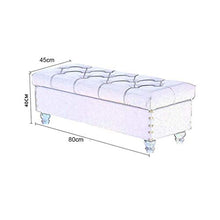 LXESWM Pouf Panca Ottomana Stoccaggio Ottomano con Flipping Coperchio Scarpe Banco Poggiapiedi Pieghevole Bagagli Petto di Archiviazione Pouffe Storage Box Bed Fine Sgabello Divano Sgabello