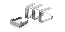 Tescoma 420812 Presto Clip Fermatovaglia 4 Pezzi, Acciaio Inossidabile, Grigio, 11 x 1.8 x 17 cm